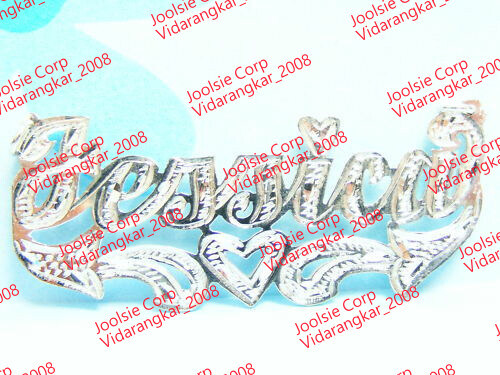 PERSONALIZED STERLING SILVER 925 SINGLE NAME PLATE CHAIN NECKLACE * FREE SHIP