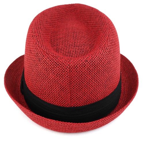 Colorful Straw Fedora Hat with Black Pleated Band - FREE SHIPPING - Picture 25 of 34