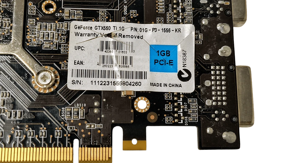 EVGA Nvidia GeForce GTX 550Ti 1GB GDDR5 No Fan, Bracket, or Plastic Top Cover... - Image 3 of 3