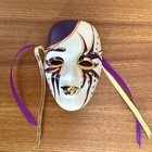 Lot of 5 Wall Ceramic Masks Hand Painted Mardi Gras Style Various Sizes Colors — photo 4