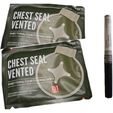 Ifak ChestSeal 2x + 1x Entlastungspuntionsnadel ,NATO, Army, Milit&auml;r