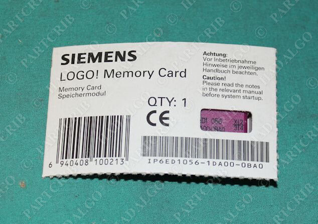 Siemens, 6ED1056-1DA00-0BA0, Logo Memory Card PLC Processor