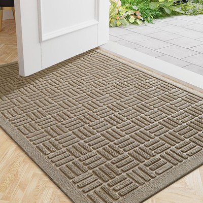 Mibao Front Door Mat Indoor Outdoor Entrance Dirt Trapping Outdoor Welcome Ma...