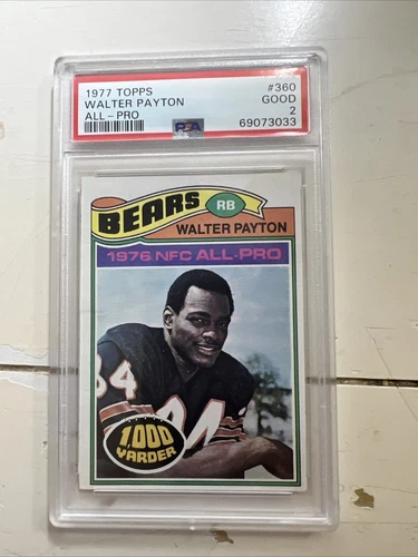 1977 Topps Football Card #360 Walter Payton 1976 All-Pro Chicago Bears PSA 2