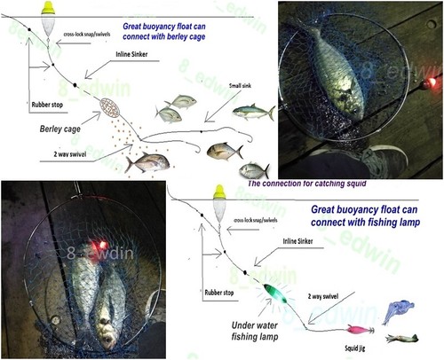 Electric Glowing Bobber LED Light Fishing Float Squid Snapper Kingfish Mulloway - Picture 85 of 126