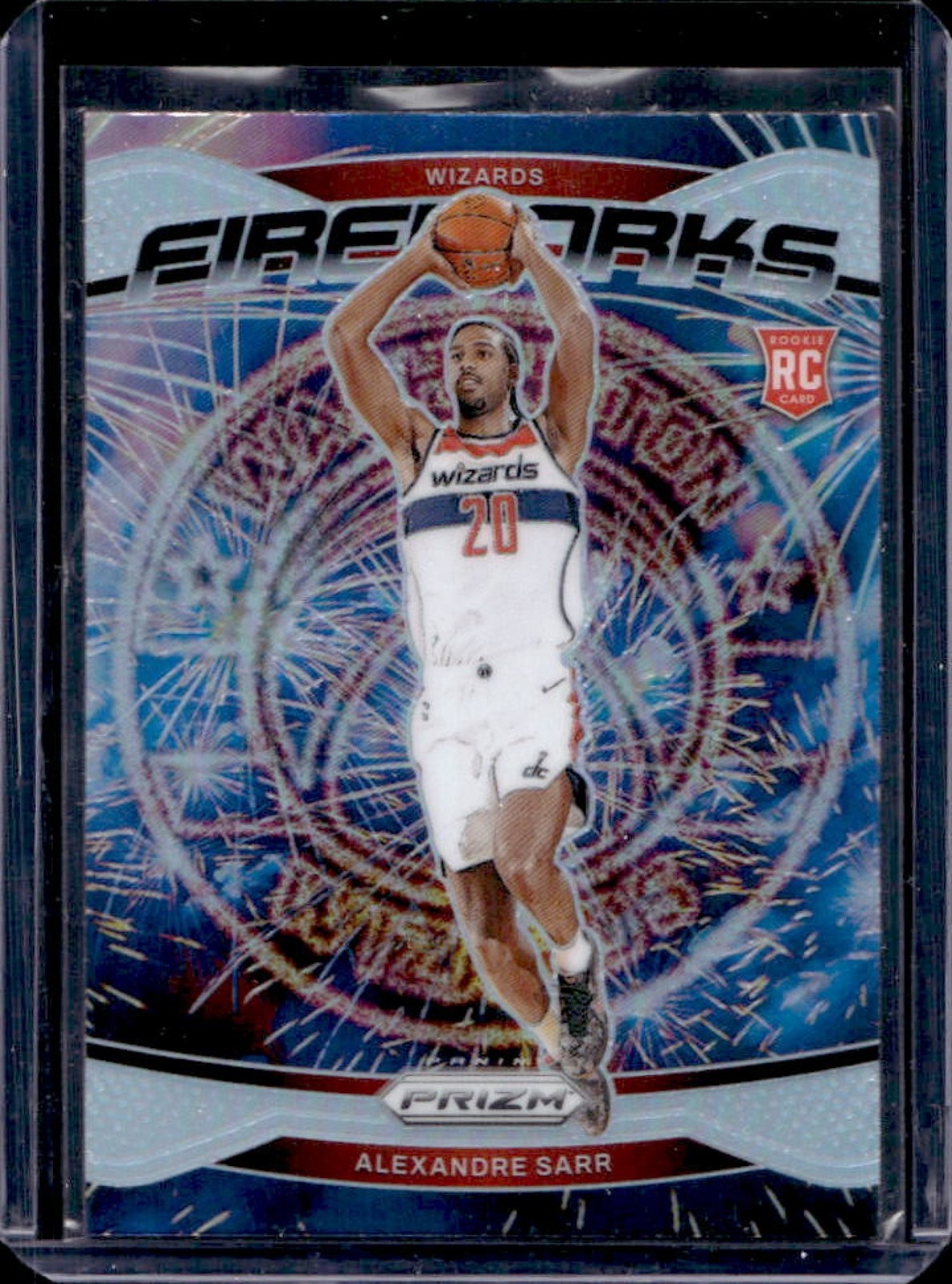2024-25 Prizm Alexandre Sarr Fireworks RC Silver #21 Wizards
