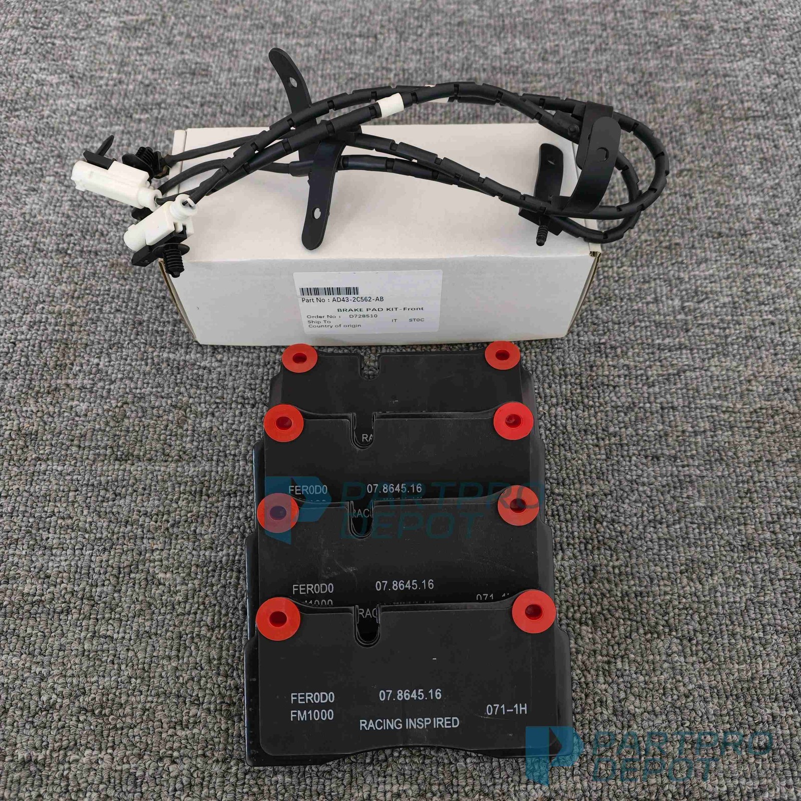 Rear Brake Pad Kit Fits For Aston Martin Rapide AD43-2C562-AA + FREE SENSOR US