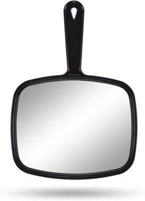 Gladmart Hand Mirror 10.3 x 7.4 Inch Black Home Barber Makeup Mirror
