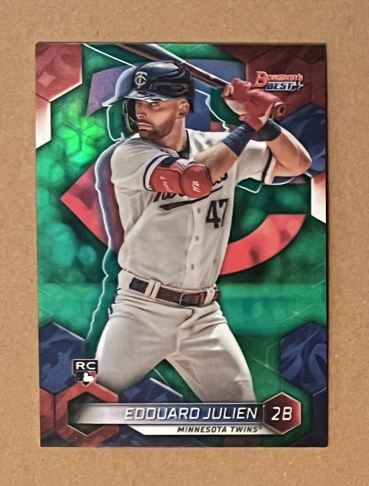 2023 Bowman's Best Green Refractor #36 Edouard Julien Rookie RC #/99