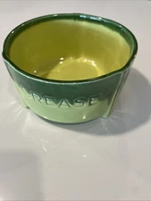 Vintage Green Grease Kitchen Bowl Dish
