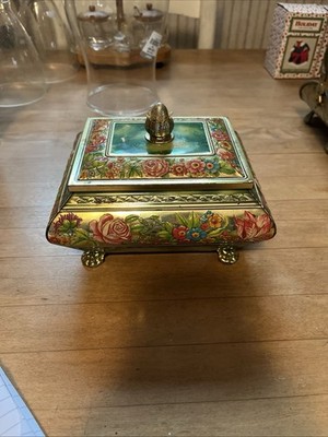 Vintage Bluebird Confectionery Tin With Feet