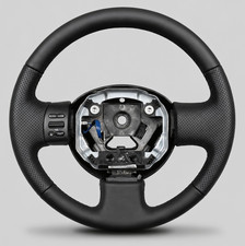 Nissan Micra K12 Steering Wheel Genuine OEM Retrimmed in New Leather 2002-2010