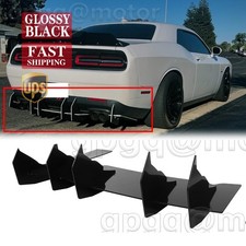 For Dodge Challenger Srt 2015-2023 V2 Style Rear Diffuser Rear Side Splitters