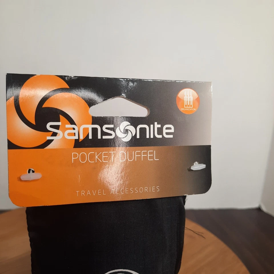 Samsonite Luggage Pocket Duffle Bag Travel Accessories Black Gray NEW - Image 2 of 4