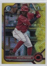 2022 Bowman Mega Box Yellow Mojo Refractor 46/75 Michel Triana #BCP-75 12k7