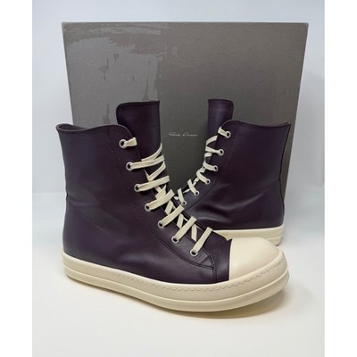 Rick Owens Leather Mainline Ramones High Amethyst Size 9 US 42 EU