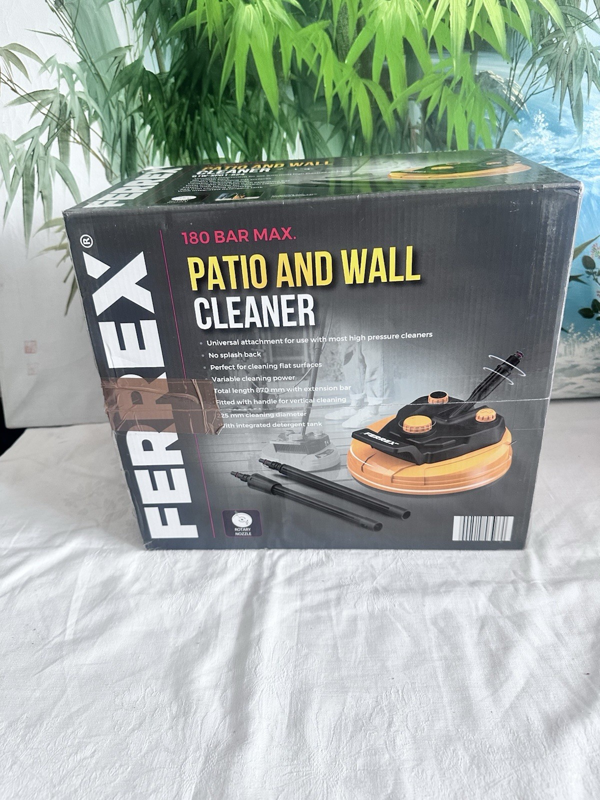 Surface Patio Wall Cleaner Attachment for Standard Jet Washers Universal 180 Bar