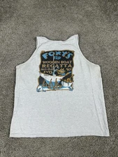 VINTAGE Foxy's Wooden Boat Regatta Shirt Mens XL Tank Top Jost Van Dyke 2007