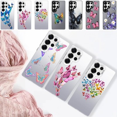 Butterfly Shockproof Hard PC Cover Phone Case For Samsung S26 Utra S25 S23 S24+