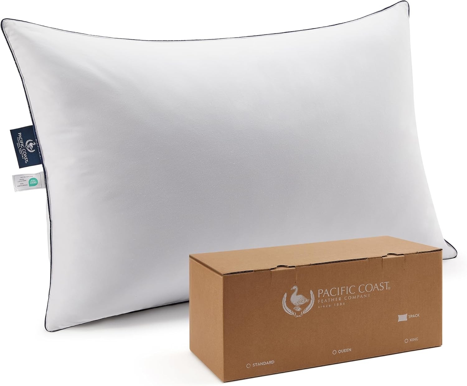 Pacific Coast Bed Pillow, Luxury Hotel Goose Feather and Dow