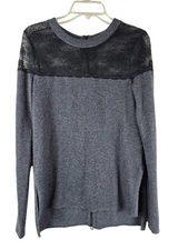 Robert Rodriguez Neiman Marcus Crewneck Sweater 100% Cashmere Lace Back Zip