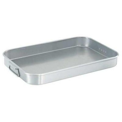 Aluminum Roast Bake Pan Qt Oven Safe Heavy Duty 14 Gauge Silver