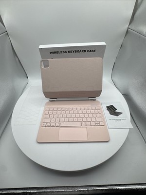 iPad Pro 11 Inch Case with Pink Magic-Style Keyboard, Multi-Touch Trackpad