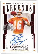 Peyton Manning 2021 Panini Flawless Collegiate Campus Legends Red Auto 13/15