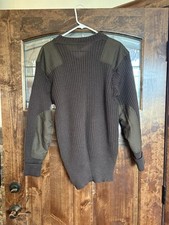British Comando Sweater CREW Neck Wooly Pully Size 48 Vintage