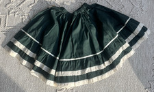 Vintage Handmade Square Dance Skirt Elastic Band Medium Ruffles  Bows