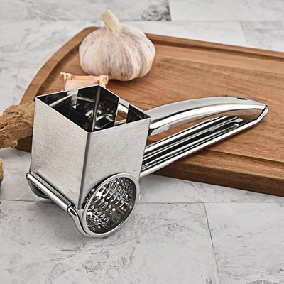  4 Stück Edelstahl Käsereibe Set Hand Rotary Cheese Shredder Cutter Slicer