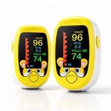 2pcs Kids Fingertip Pulse Oximeter HD Large Screen Accurate Fast SpO2 Reading
