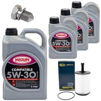 MotoröL Filter Set 5W-30 Plus Meguin 8 Liter + Schraube FüR VW Transporter V 2.5