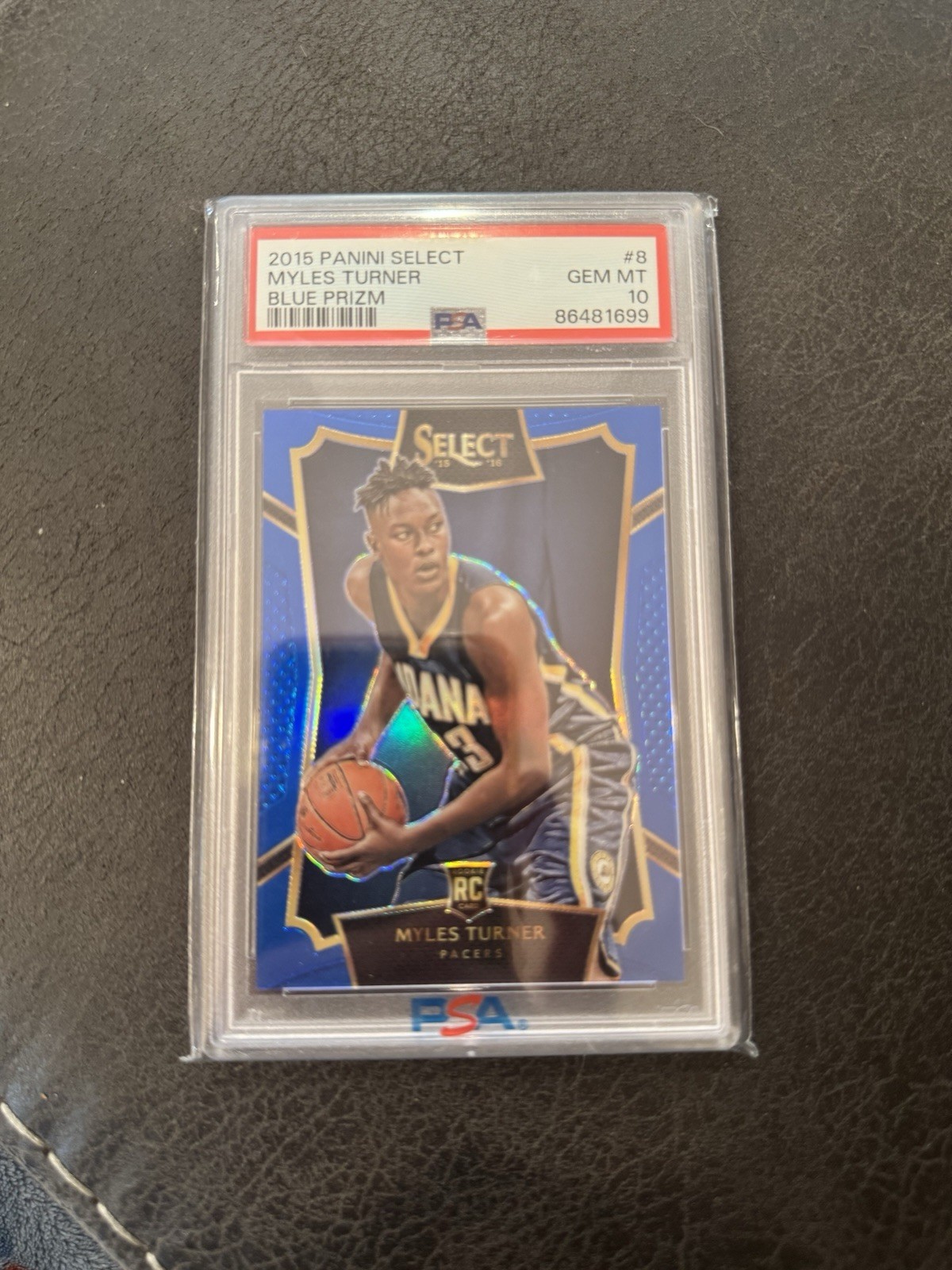 2015-16 Panini Select - Concourse Myles Turner #8 Blue Prizm /249 (RC)
