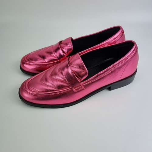 herren halbschuhe metallic rosa uk 9 echtleder von next - Bild 4 von 6