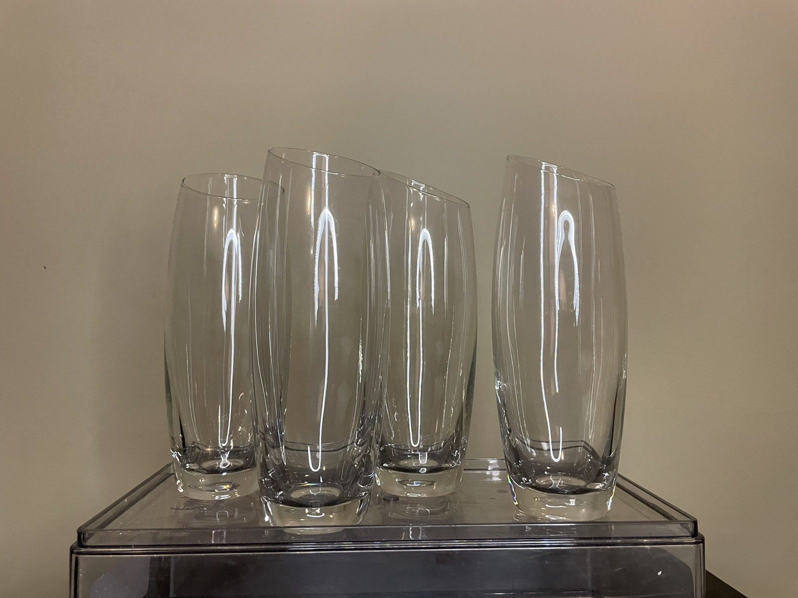 Bomshbee Sloane Set of 4 Champagne Flutes New Open Box