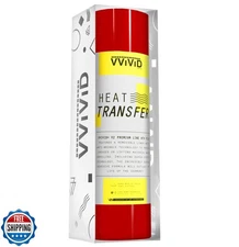VVIViD V2 Powerplay Premium Line HTV Heat Transfer Vinyl Film (Red, 1ft x 10f