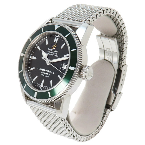 Breitling Superocean Heritage 42 A17321 SS Automatic Watch Bla...