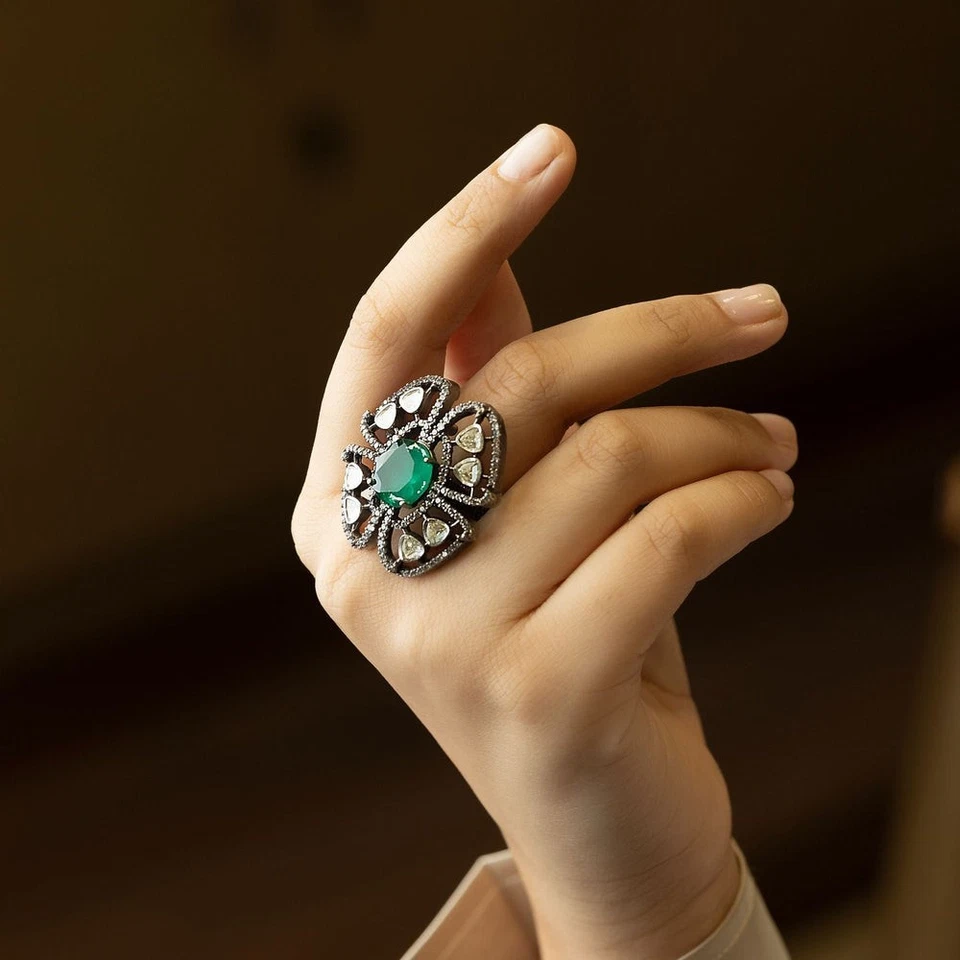 Anillo Polki Statement Foto 3 de 4