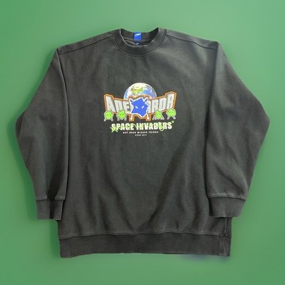 Ader Error Space Invaders Crewneck Sweatshirt 2020 A1 S-M Black