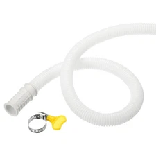 Universal Air Conditioner Drain Hose AC Units 16mm ID 9.8ft with Clamp White