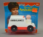 NEW MoC 1984 Vintage Fisher Price Play Family Ambulance Little People 126