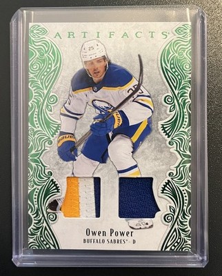 Upper Deck Artifacts 2025-26 Owen Power #58 Emerald Material /65 Sabres