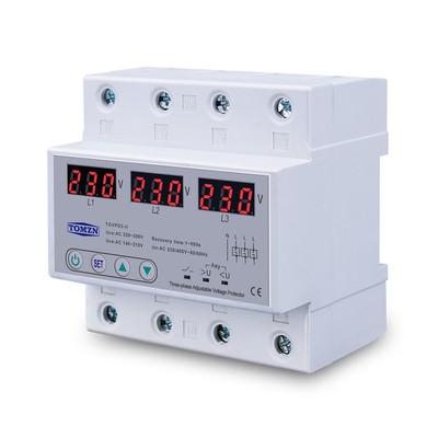 Three Phase Adjustable Over and Under Voltage Protector Automatic Recovery5048