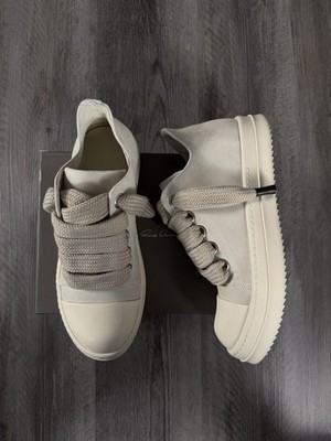 Rick Owens DRKSHDW Jumbo Lace Low Top Milk Sneaker Size 11 Men | eBay