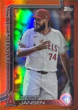 2025 TOPPS BASE SET SERIES 2#375 KENLEY JANSEN RED RAINBOW FOIL /25