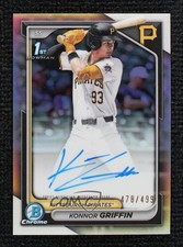 2024 Bowman Draft Chrome Prospect Refractor 478/499 Konnor Griffin Auto 03wt