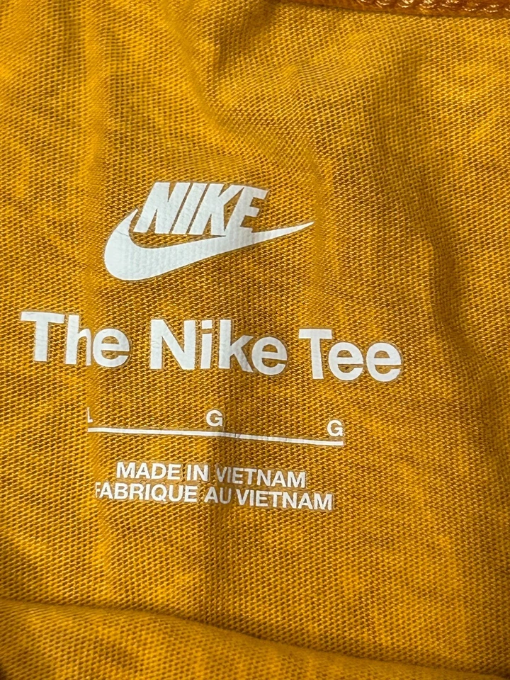 Nike Juvenil Camiseta Grande Naranja Gráfico Camiseta Negro Logo Ropa Deportiva Atlética Casua Foto 2 de 4