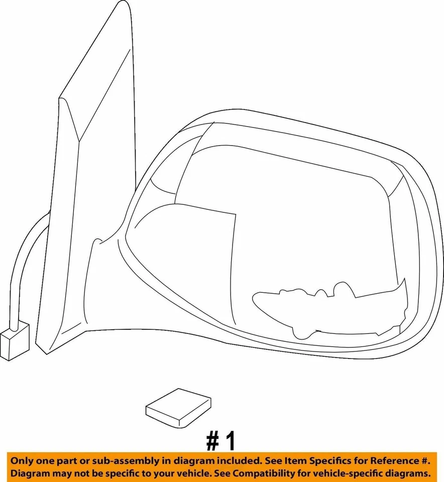 Espejo retrovisor delantero derecho pasajero Subaru Tribeca 2008-2014 térmico OEM Foto 4 de 4