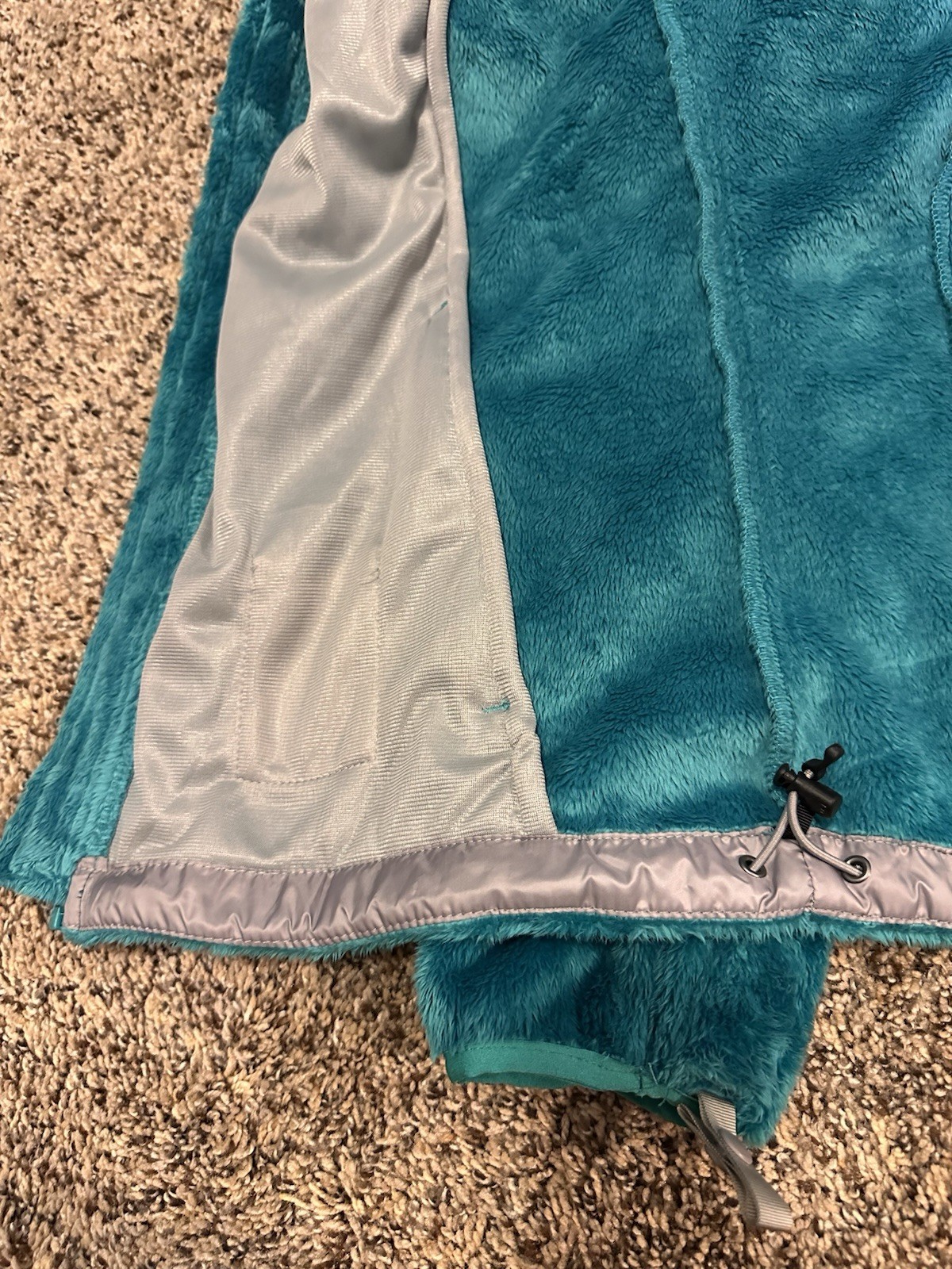 The North Face Jacket Womens L Teal Osito Fleece Full Zip Plush Embroidered Logo